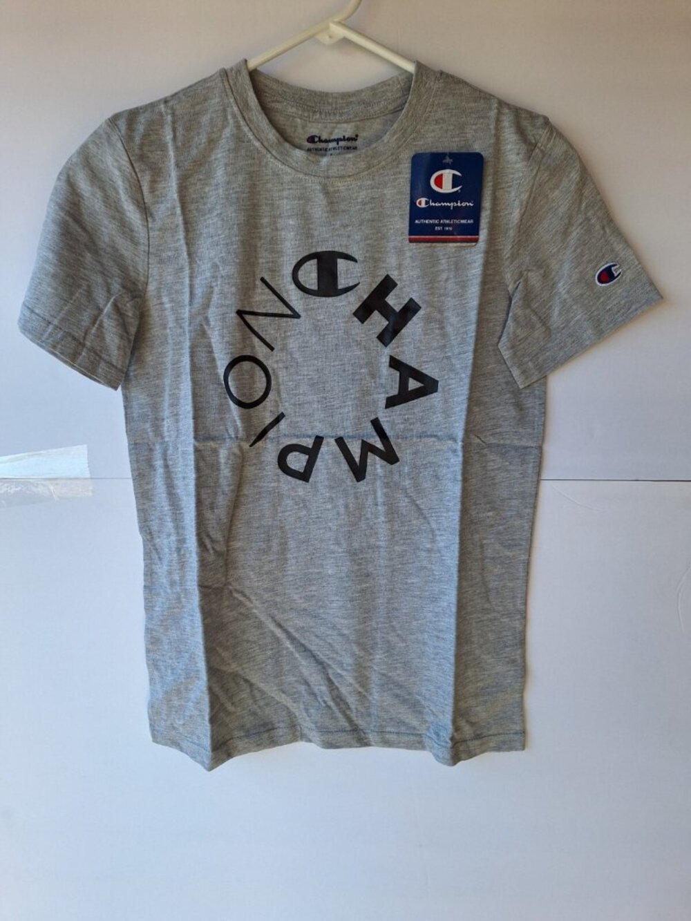 Youth Champion Large T-shirt - Oxford Heather, $16